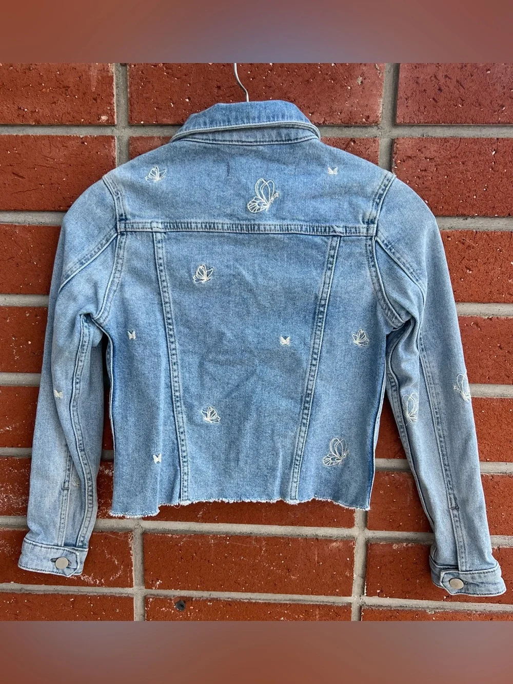 DL1961 Manning Indigo Butterfly Denim Jacket Girls M